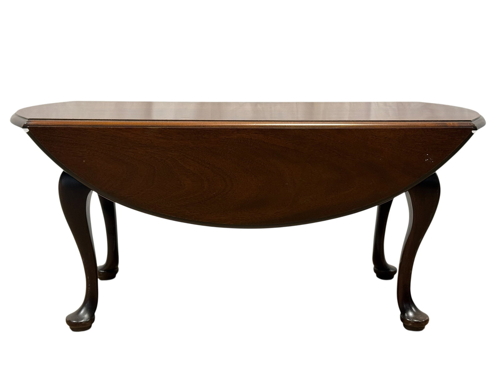 Queen Anne Style Mahogany Drop-Leaf Coffee Table (1 of 8)