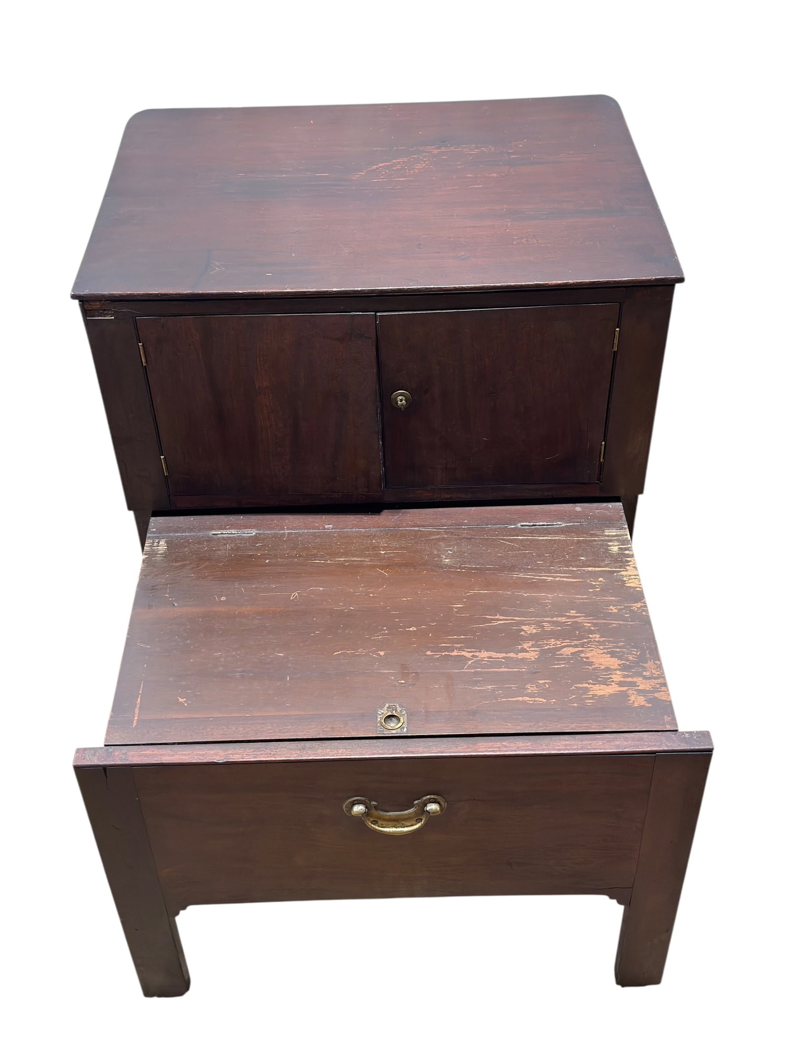 19th Century Mahogany Bedside Commode Cabinet - 7