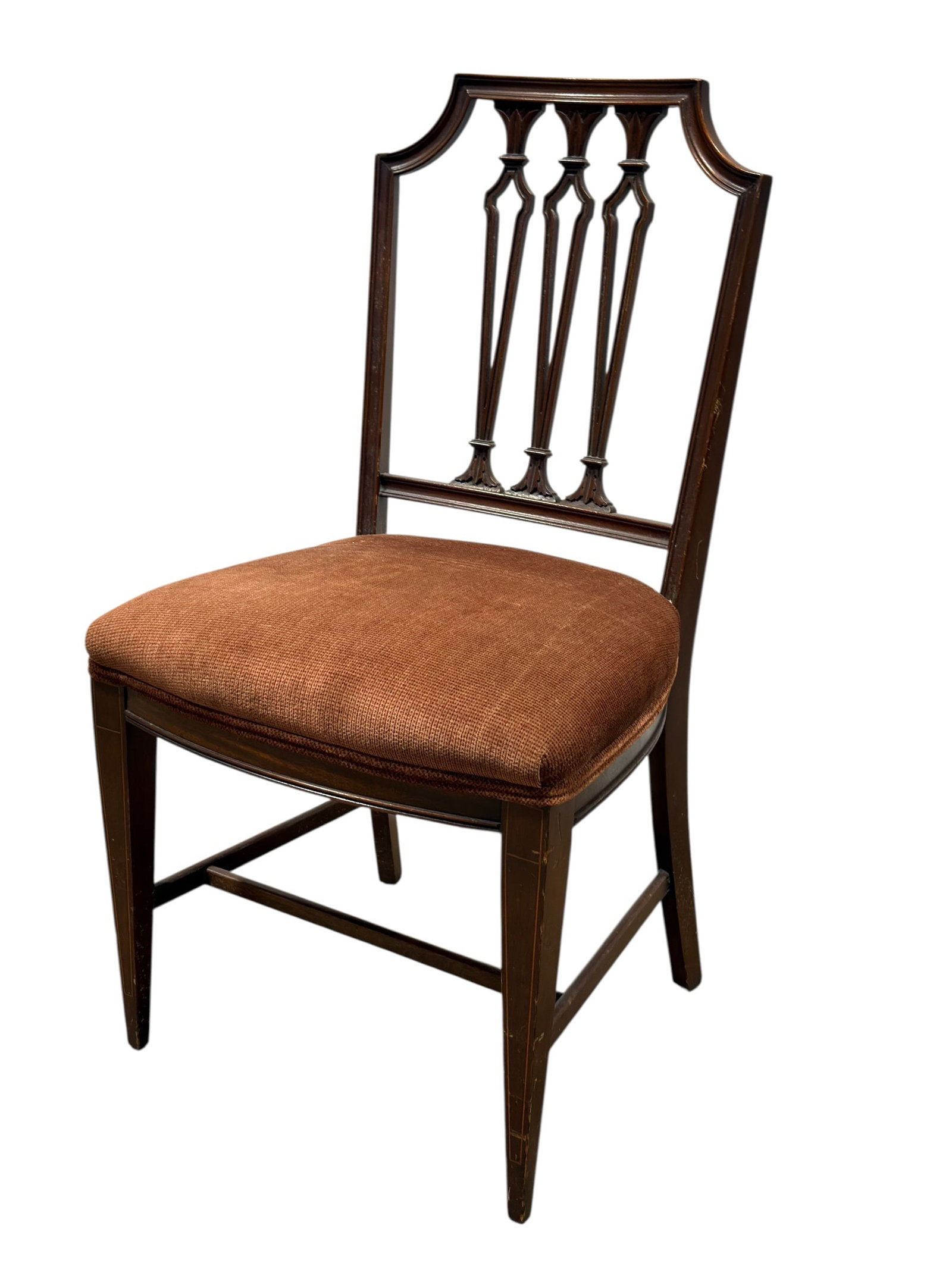 Hepplewhite Style Mahogany Side Chair with Pierced Splat Back (1 of 7)