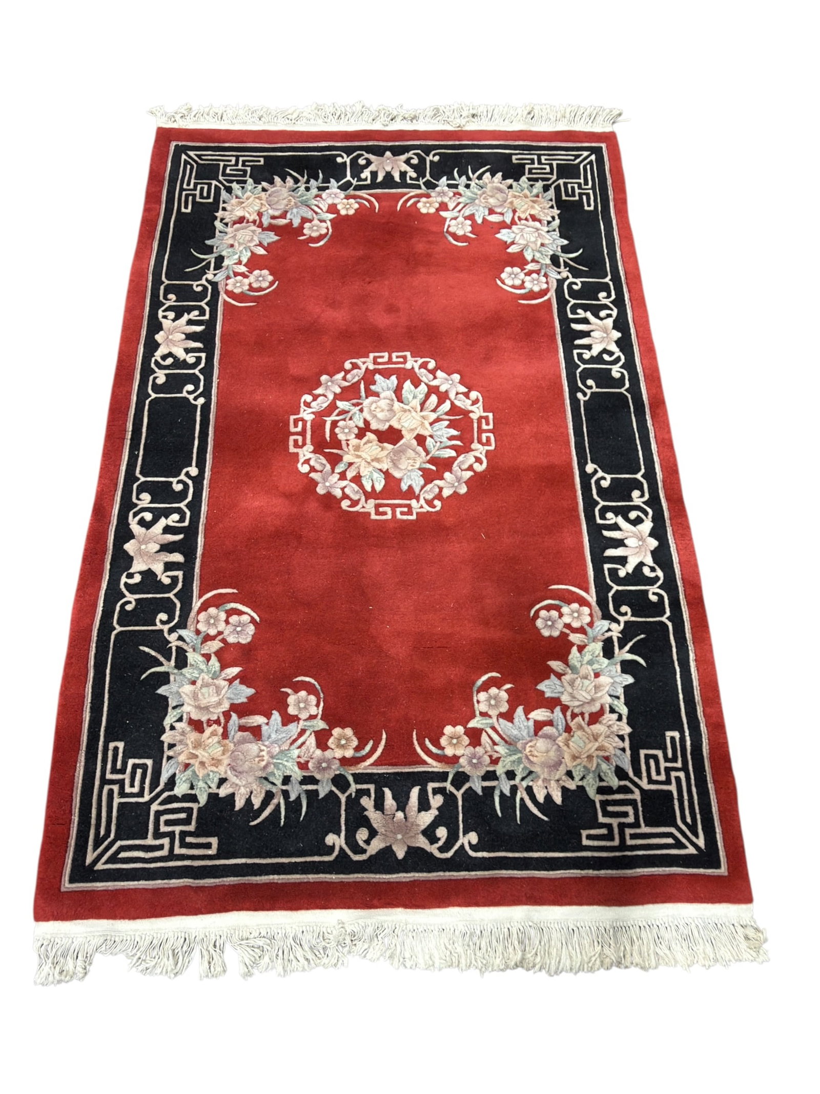 Chinese Art Deco Style Hand Knotted Wool Rug (1 of 4)