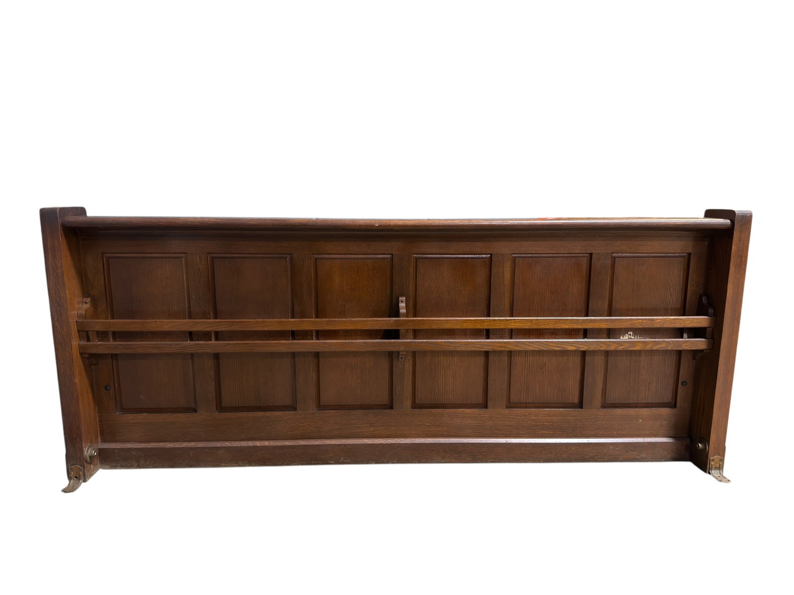 Antique Gothic Revival Oak Church Pew Architectural Panel (1 of 14)