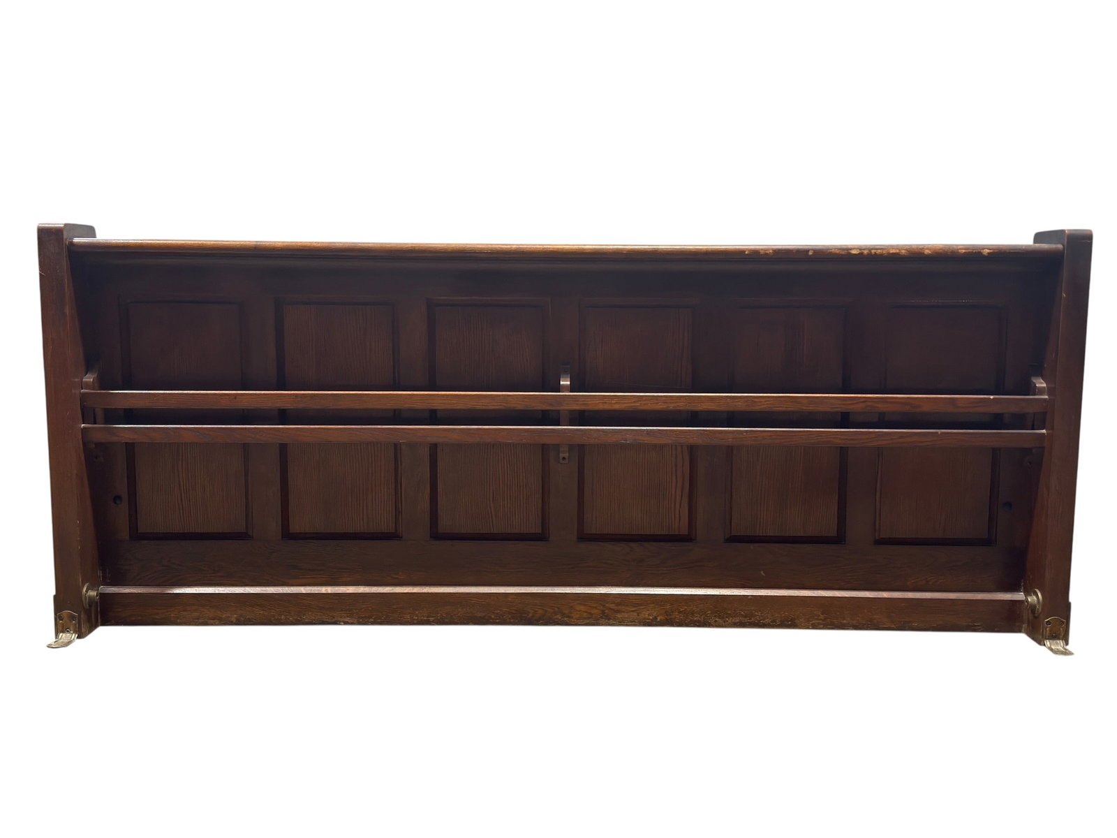 Antique Gothic Revival Oak Church Pew Architectural Panel (1 of 16)