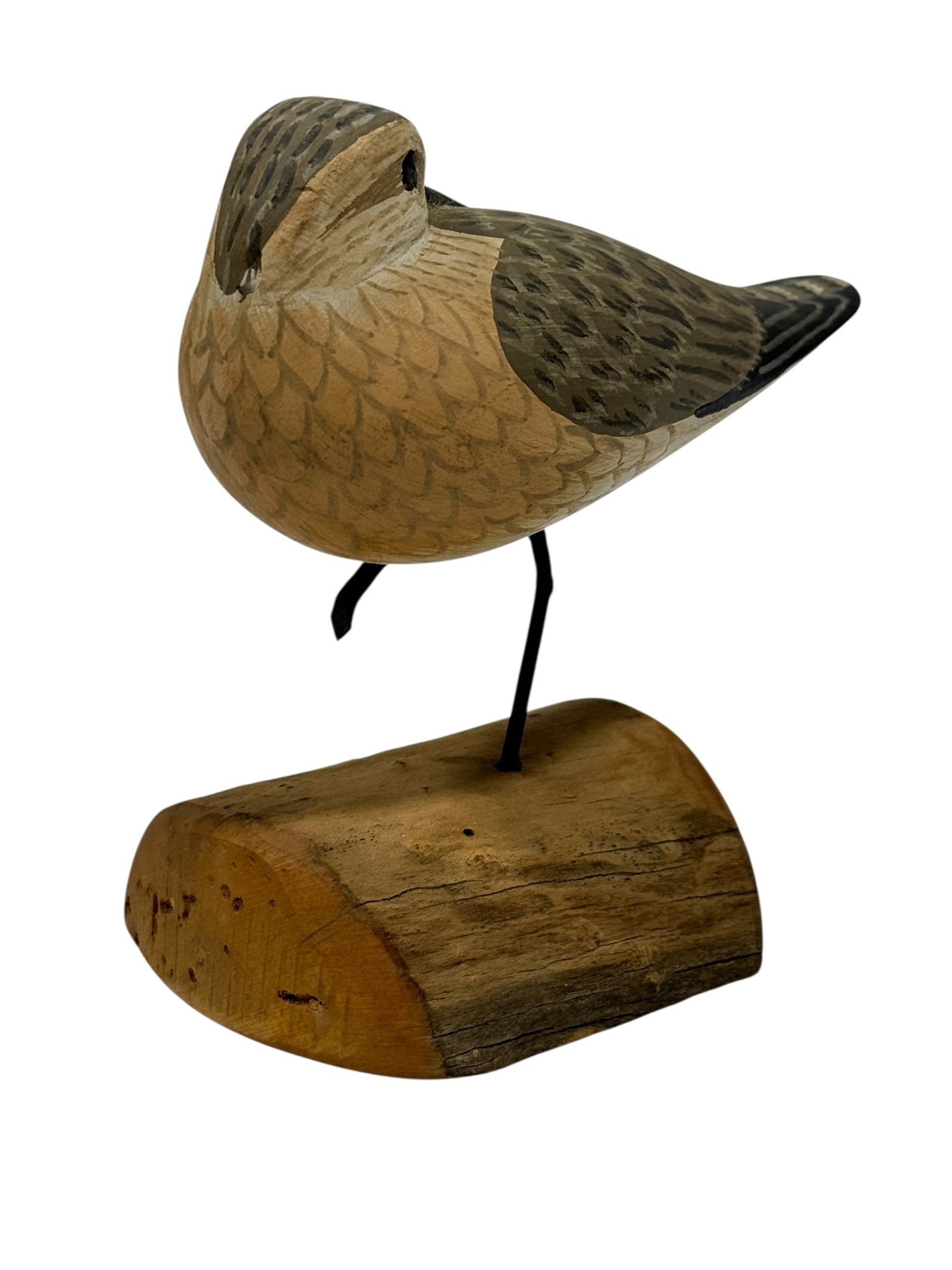 H.V. Shourds Hand-Carved & Painted Shorebird on Wood Base (1 of 8)
