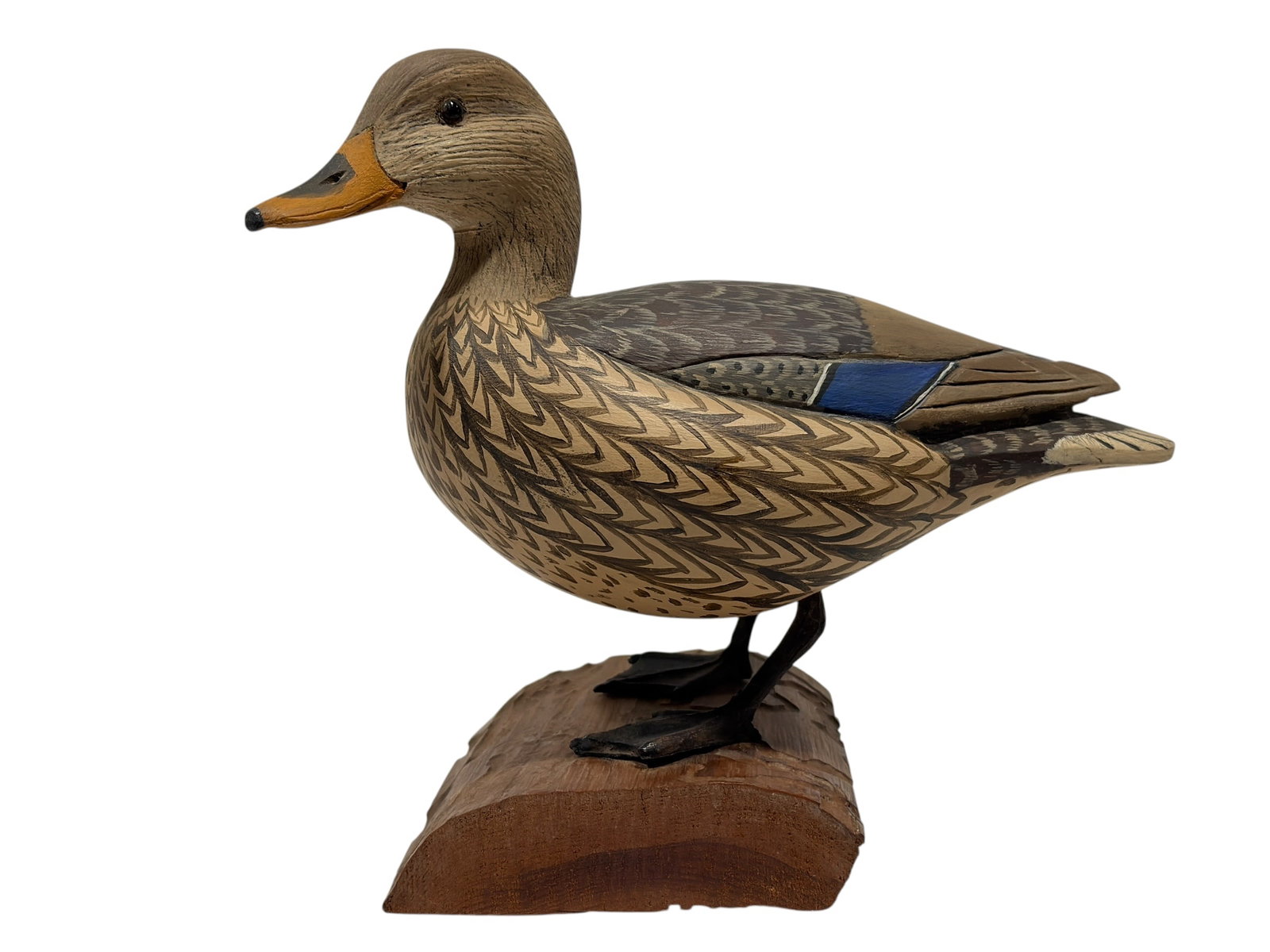 J.C. West, 1973, Hand-Carved & Painted Female Mallard Duck Sculpture (1 of 11)