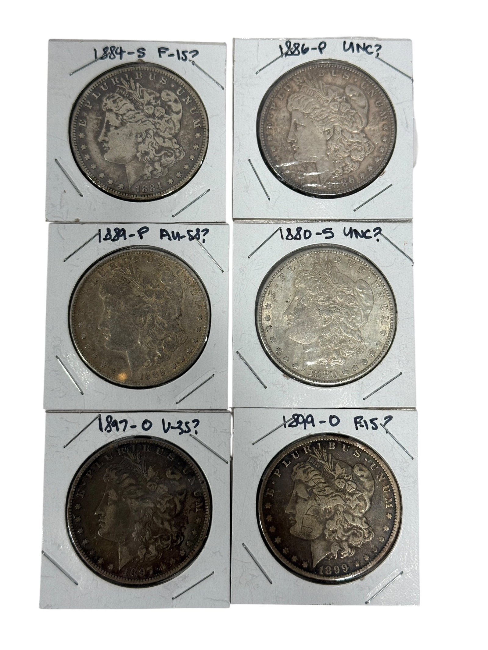 (6) Morgan Silver Dollars (1 of 2)