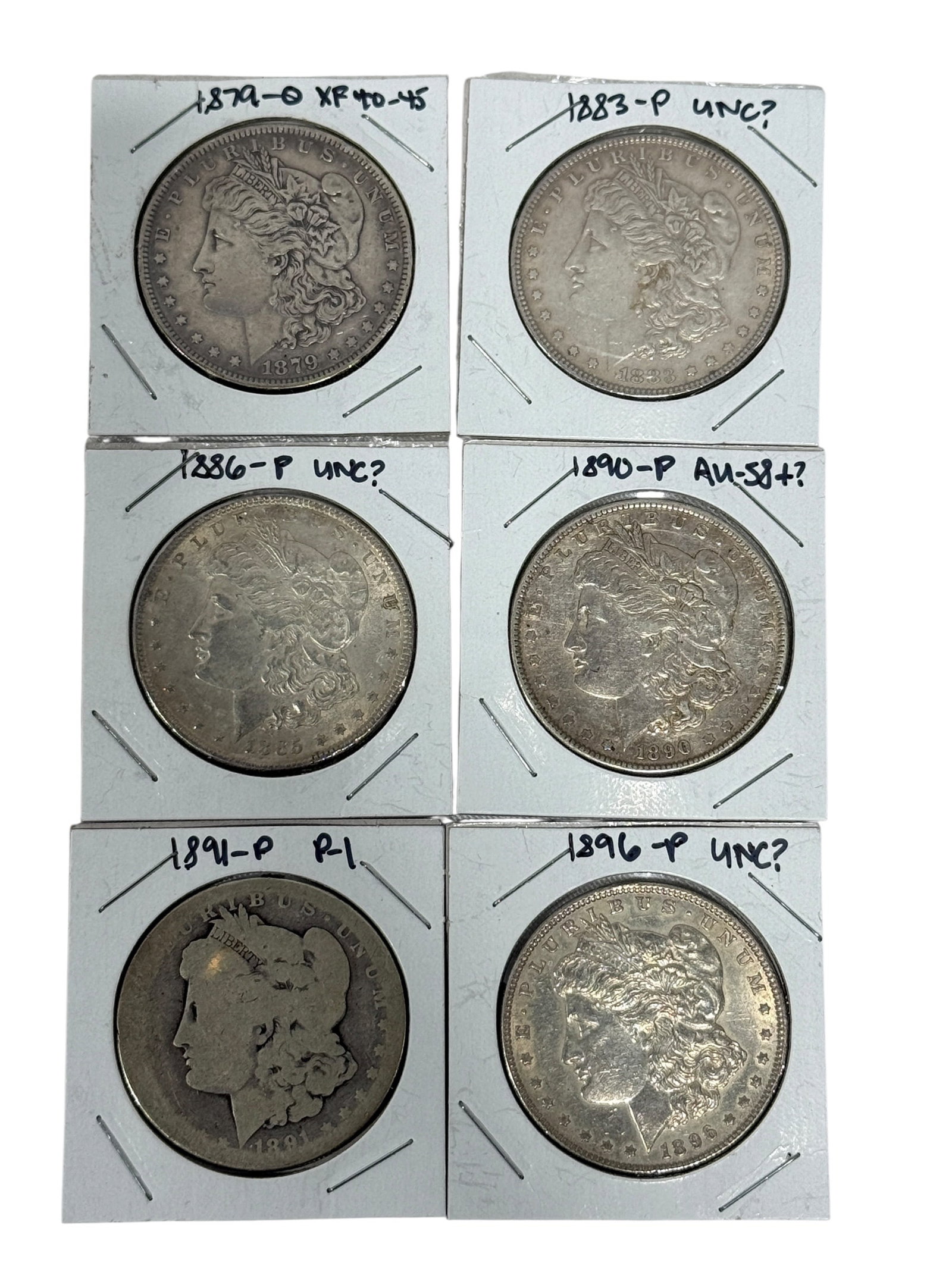 (6) Morgan Silver Dollars (1 of 2)