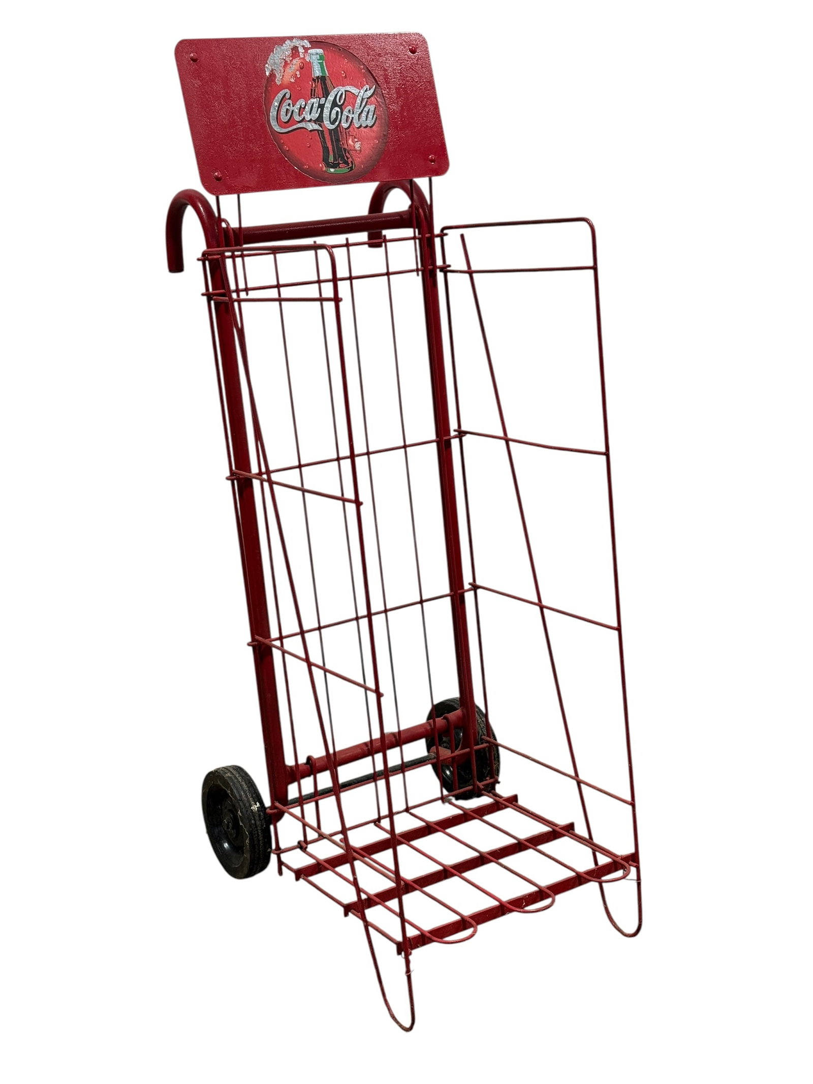 Vintage Coca-Cola Red Metal Bottle Cart / Hand Truck Display (1 of 11)