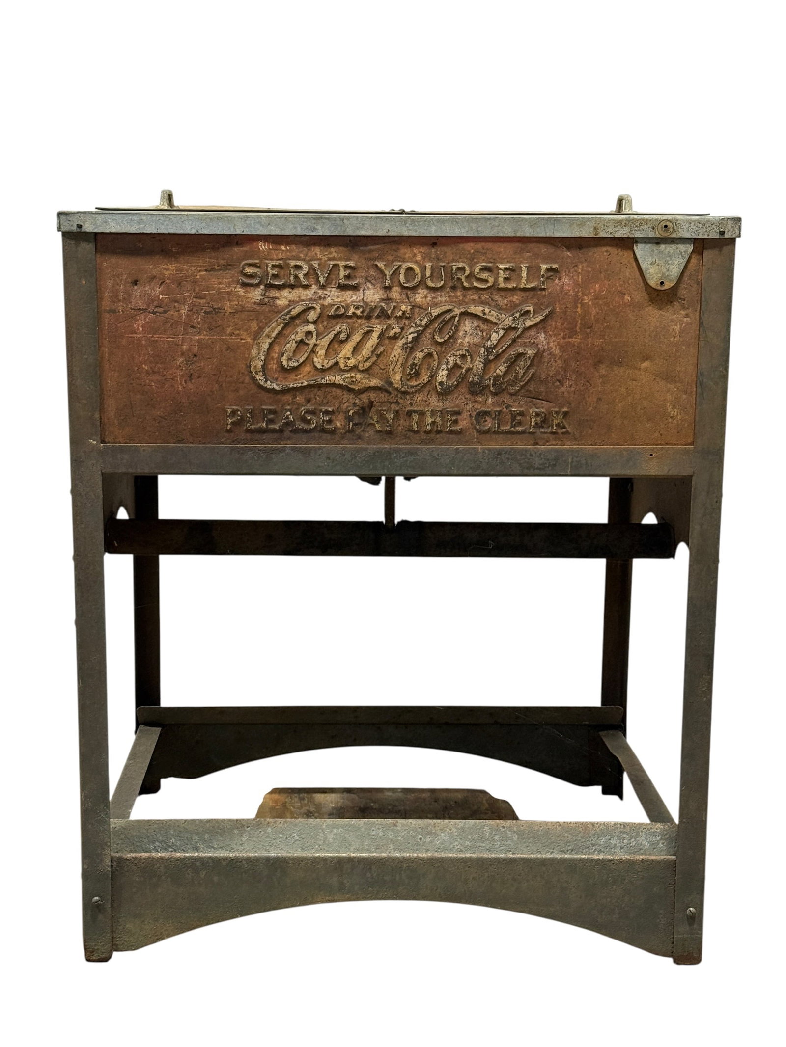 1920s Coca-Cola Glascock "Serve Yourself" Store Ice Cooler (1 of 10)