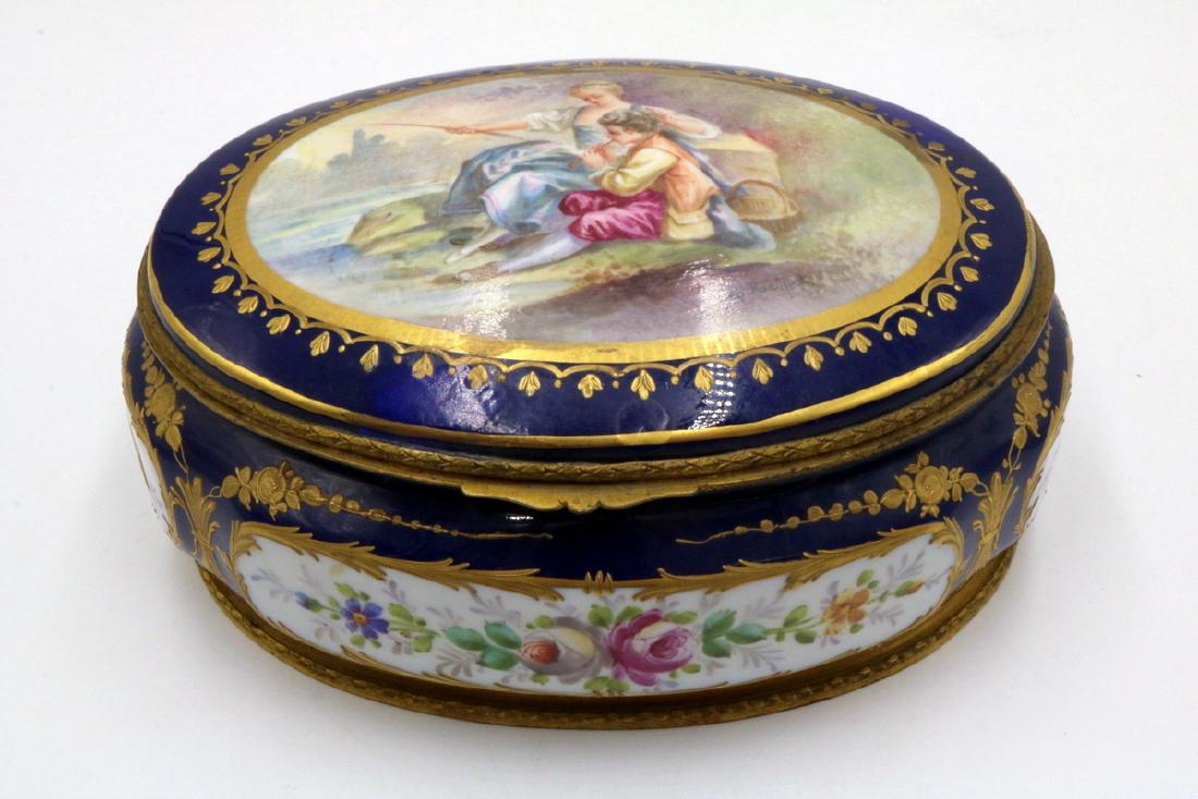 Antique Sevres Hand Painted Porcelain & Bronze Mounted (1 of 7)