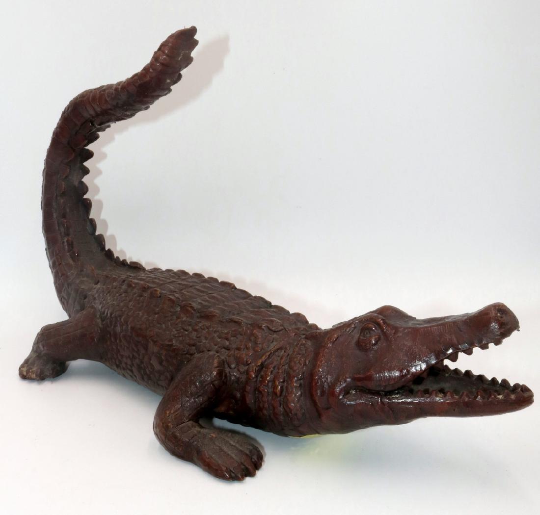 Maitland Smith Finely Detailed Bronze Alligator (1 of 5)
