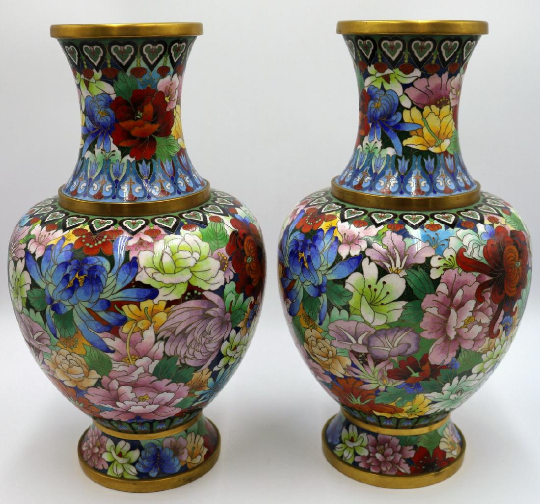 Pair of Chinese Cloisonne Vases (1 of 5)