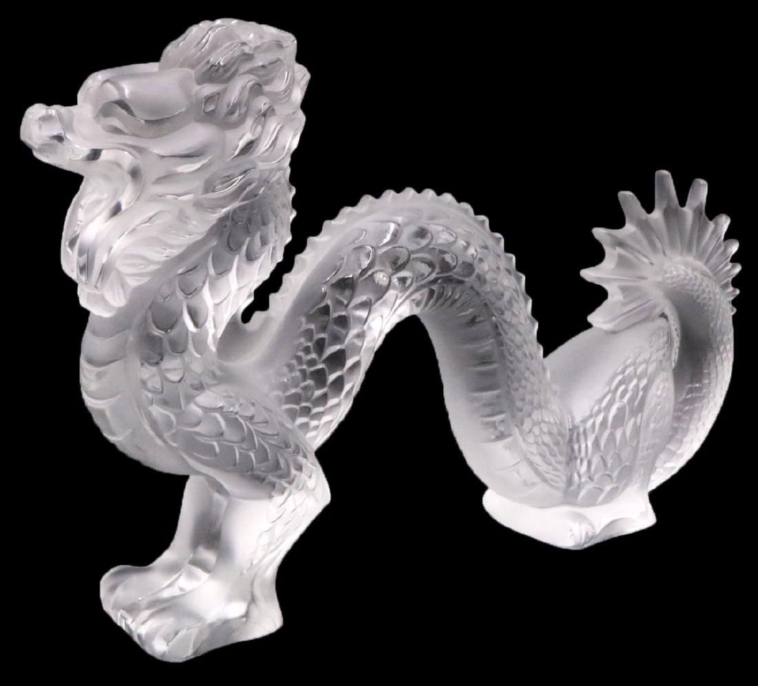 Lalique Clear & Frosted Crystal Dragon (1 of 5)