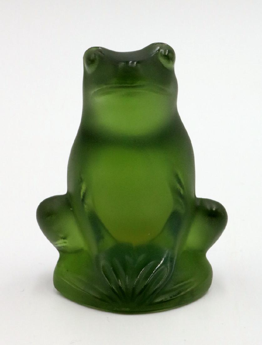 Lalique "Rainette" Green Crystal Frog (1 of 5)