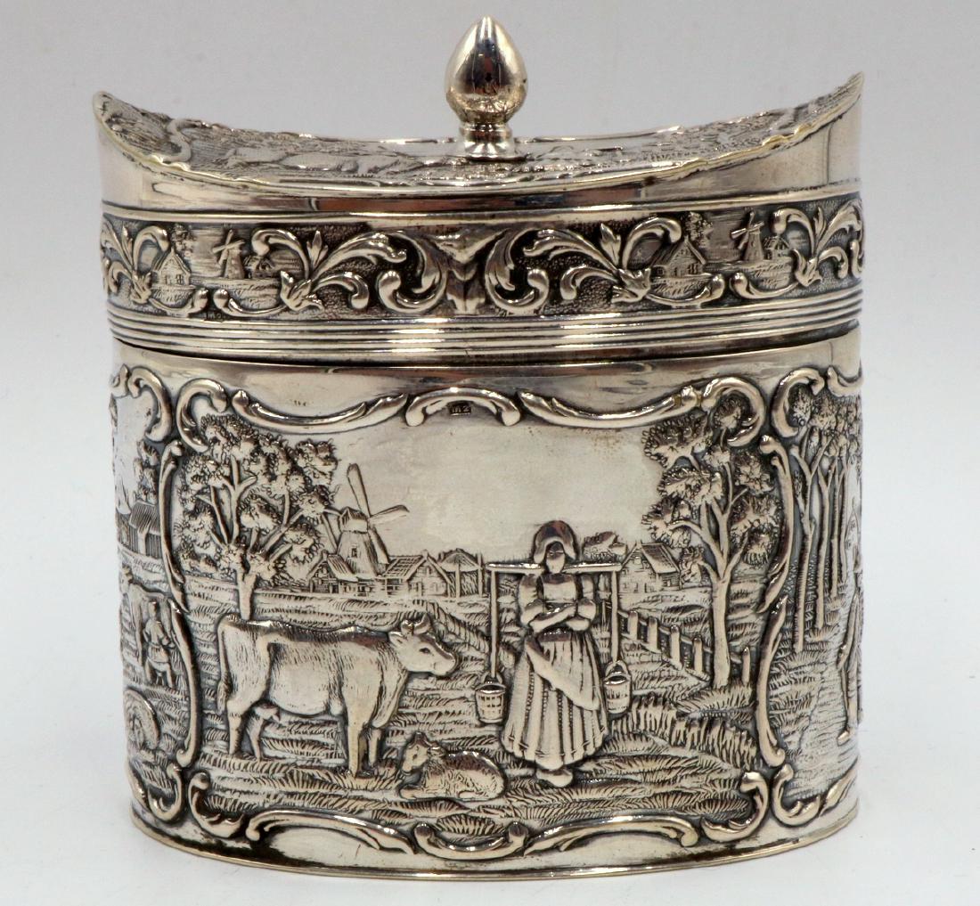 Antique Dutch Sterling Covered Jar (1 of 8)