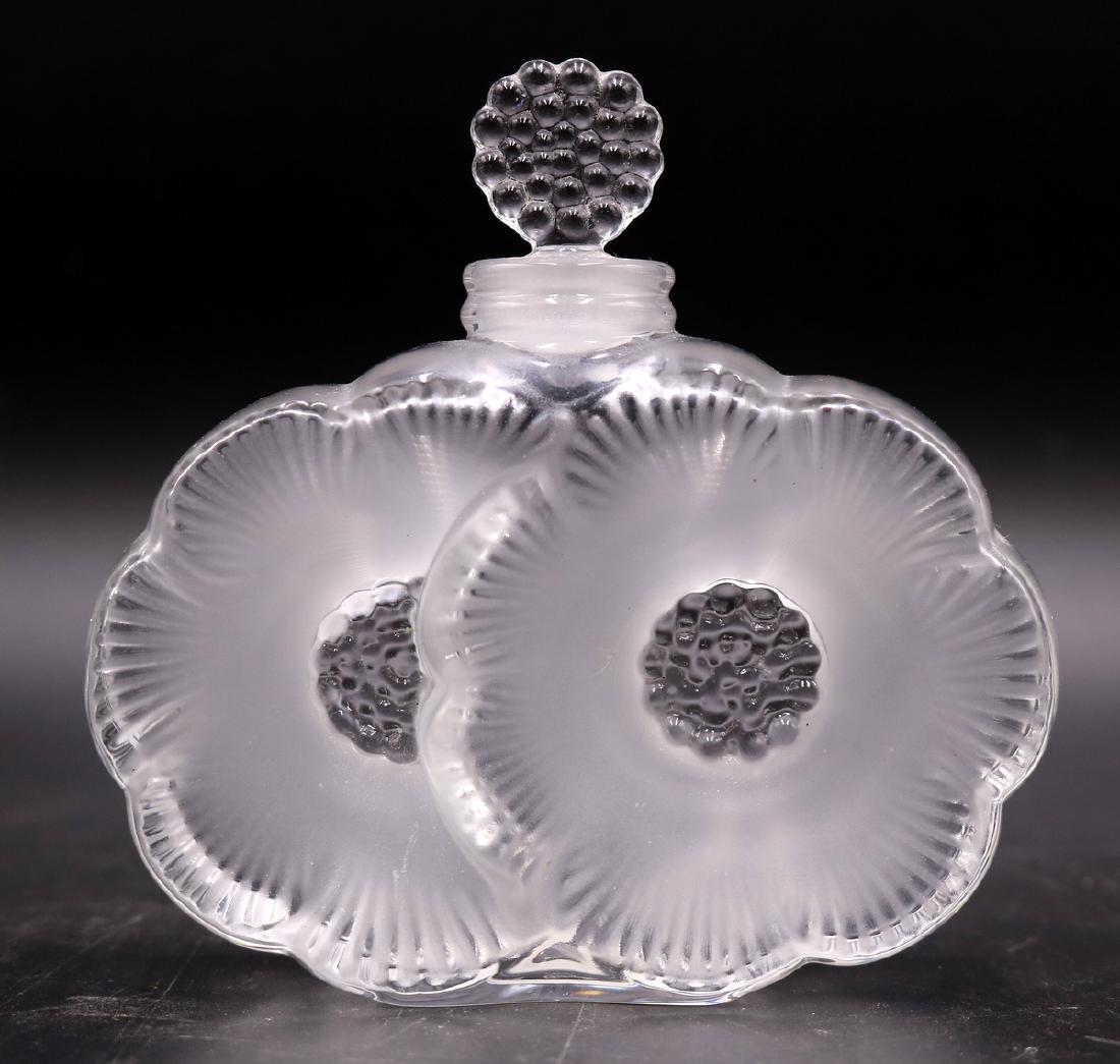 Lalique "Deux Fleurs" Crystal Perfume Bottle (1 of 4)