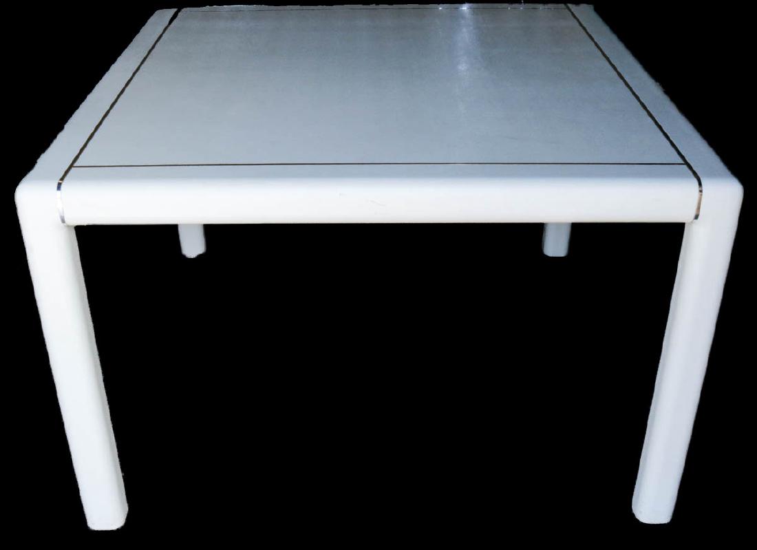 Mid- Century Karl Springer Cream Lacquered Faux Snake S (1 of 6)