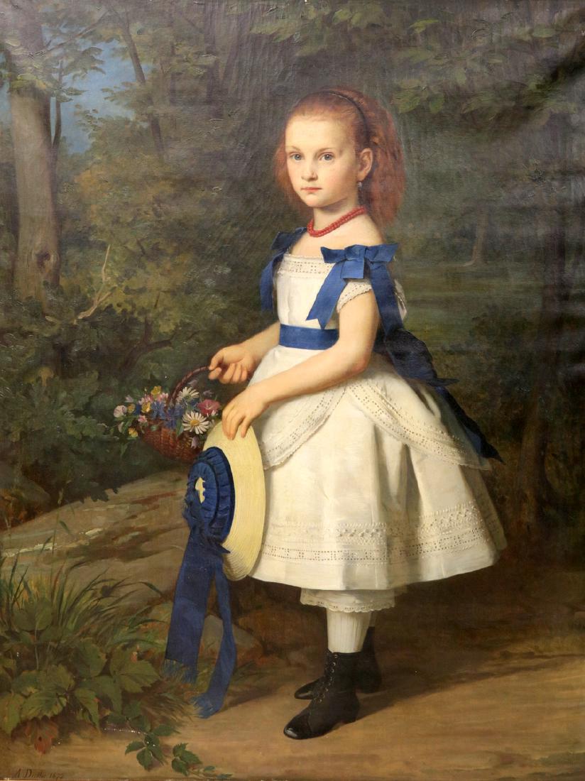 Late 19th C. Palace Size Portrait Oil Painting on (1 of 8)