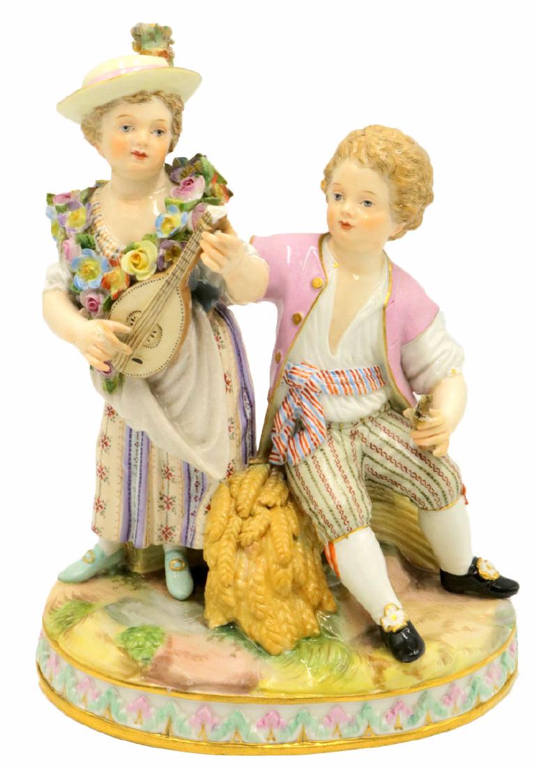 Antique Meissen Hand Painted Porcelain Group (1 of 8)