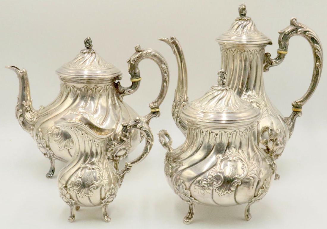 19th C. Jean Francois Veyrat French Sterling Tea Set (1 of 7)