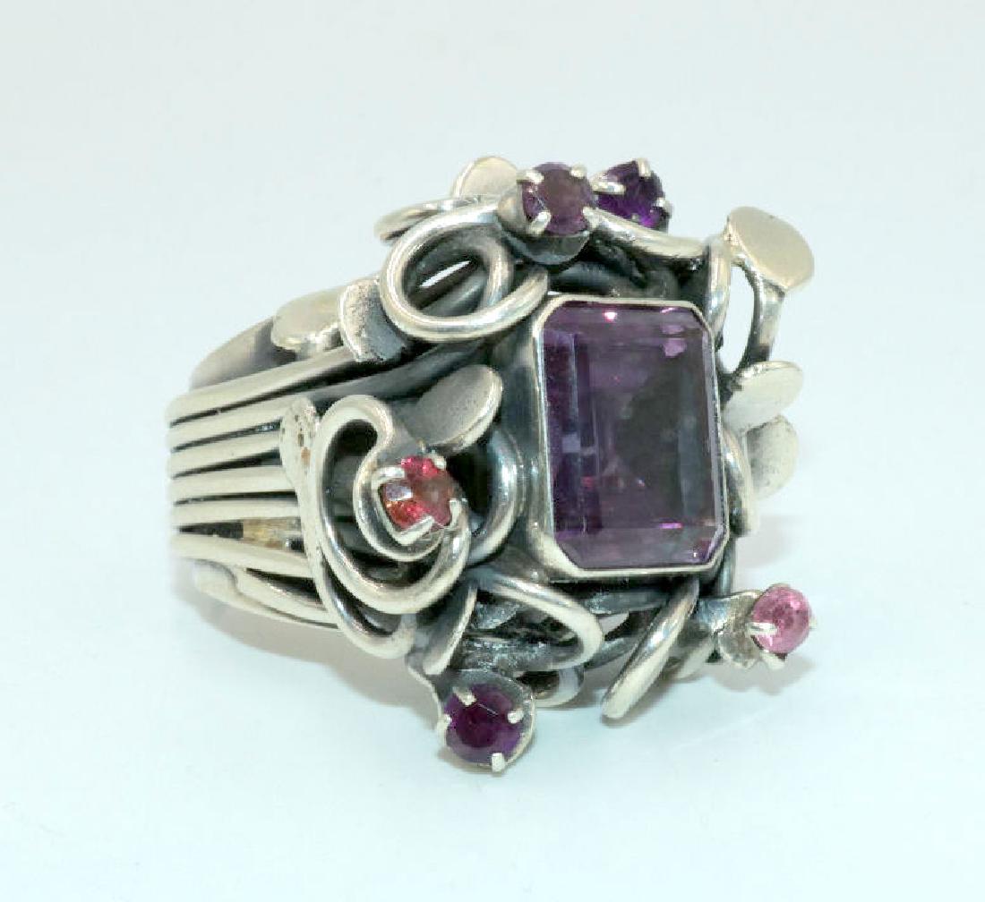 Vintage Rachel Gera Semi-Precious Stone & Sterling Ring (1 of 4)