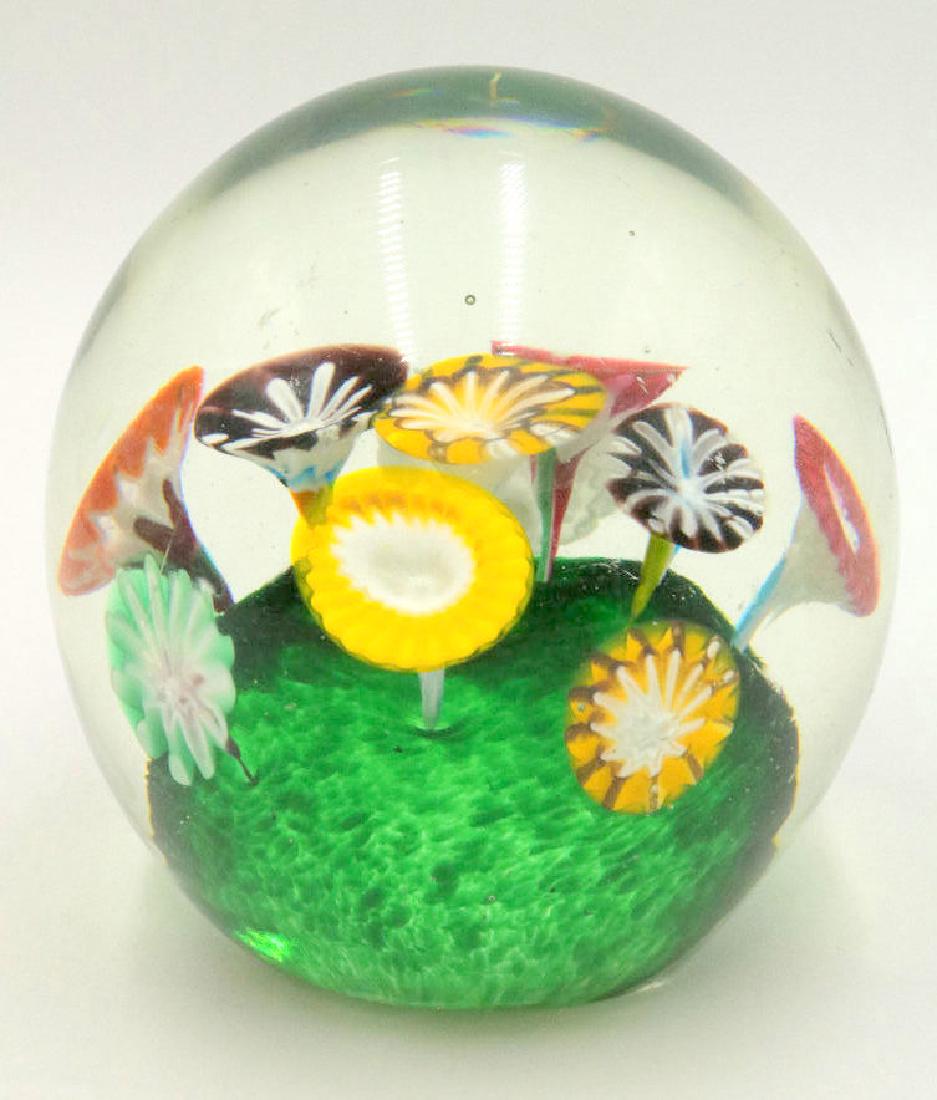 Large Italian Millefiori Art Glass Paperweight (1 of 2)
