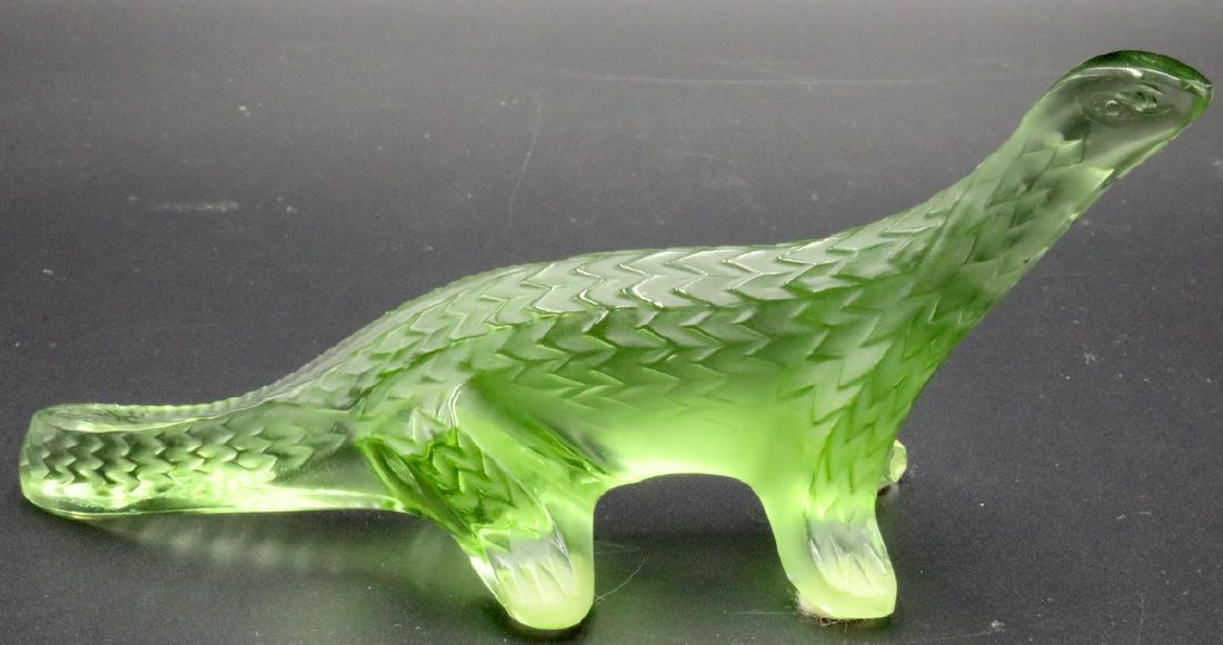 Lalique Green Crystal Lizard (1 of 5)