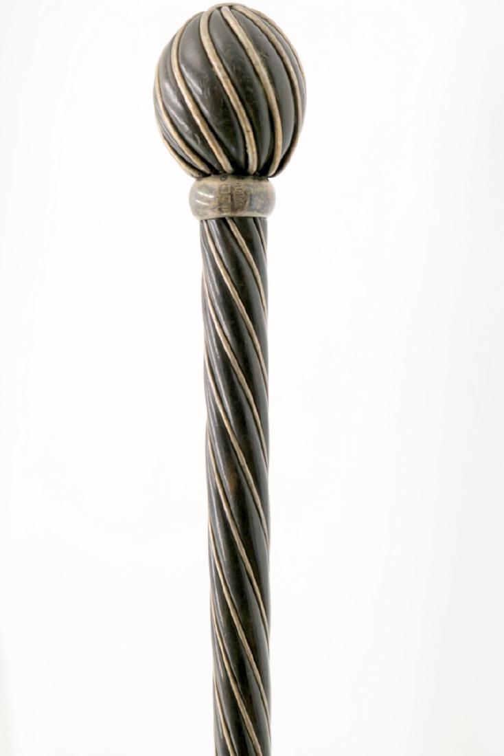 19th C. Brigg English Sterling & Wooden Walking Cane (1 of 5)