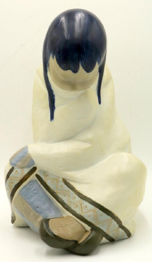 Lladro "Eskimo Girl" Bisque Figure (1 of 4)