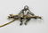 European 19th C. Gold & Sterling Monkey Pin - 5