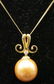18Kt YG Golden South Sea Pearl & Diamond Pendant w/