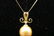18Kt YG Golden South Sea Pearl & Diamond Pendant w/ - 2