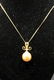 18Kt YG Golden South Sea Pearl & Diamond Pendant w/ - 3