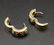 14Kt YG Sapphire & Diamond Huggie Earrings - 3