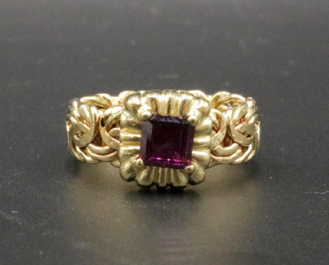 14Kt YG Precious Stone Ring (1 of 3)