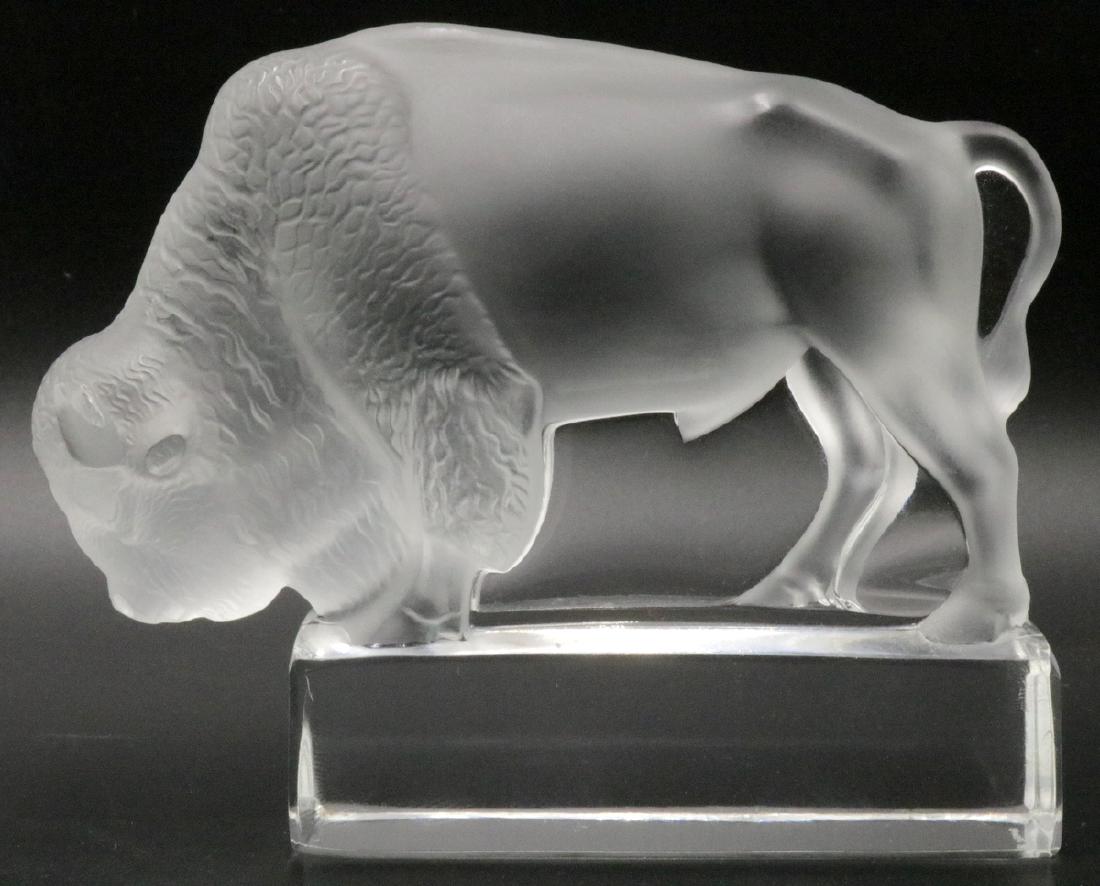 Lalique "Buffalo" Crystal Figure (1 of 4)