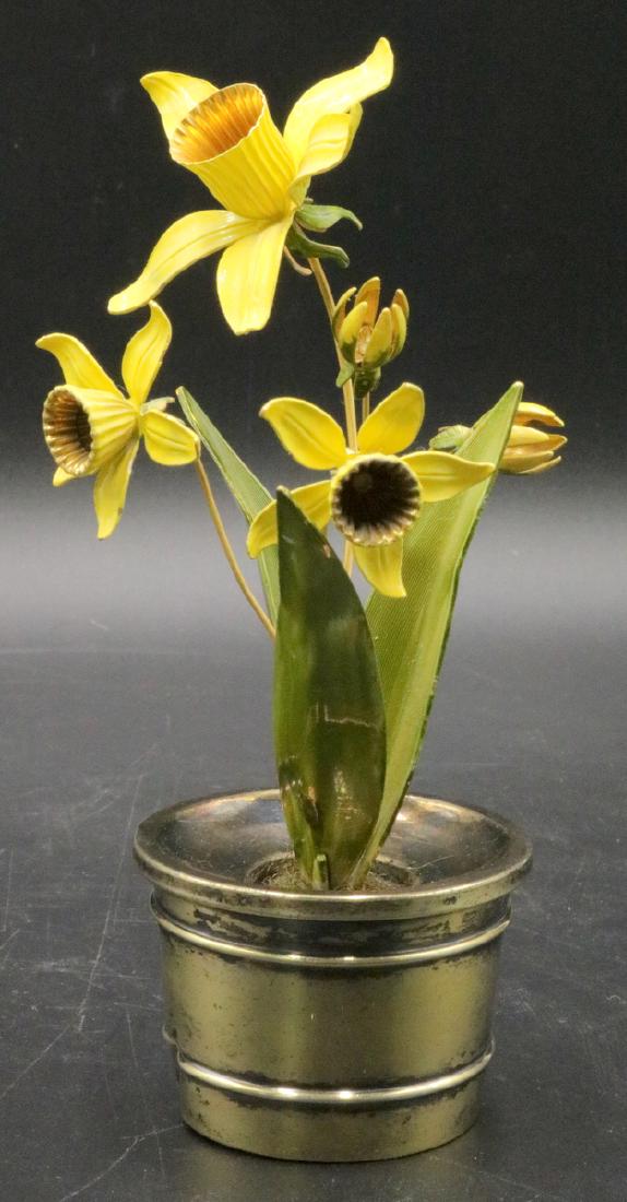Gorham Vermeil Sterling & Enamel Flower Pot (1 of 5)