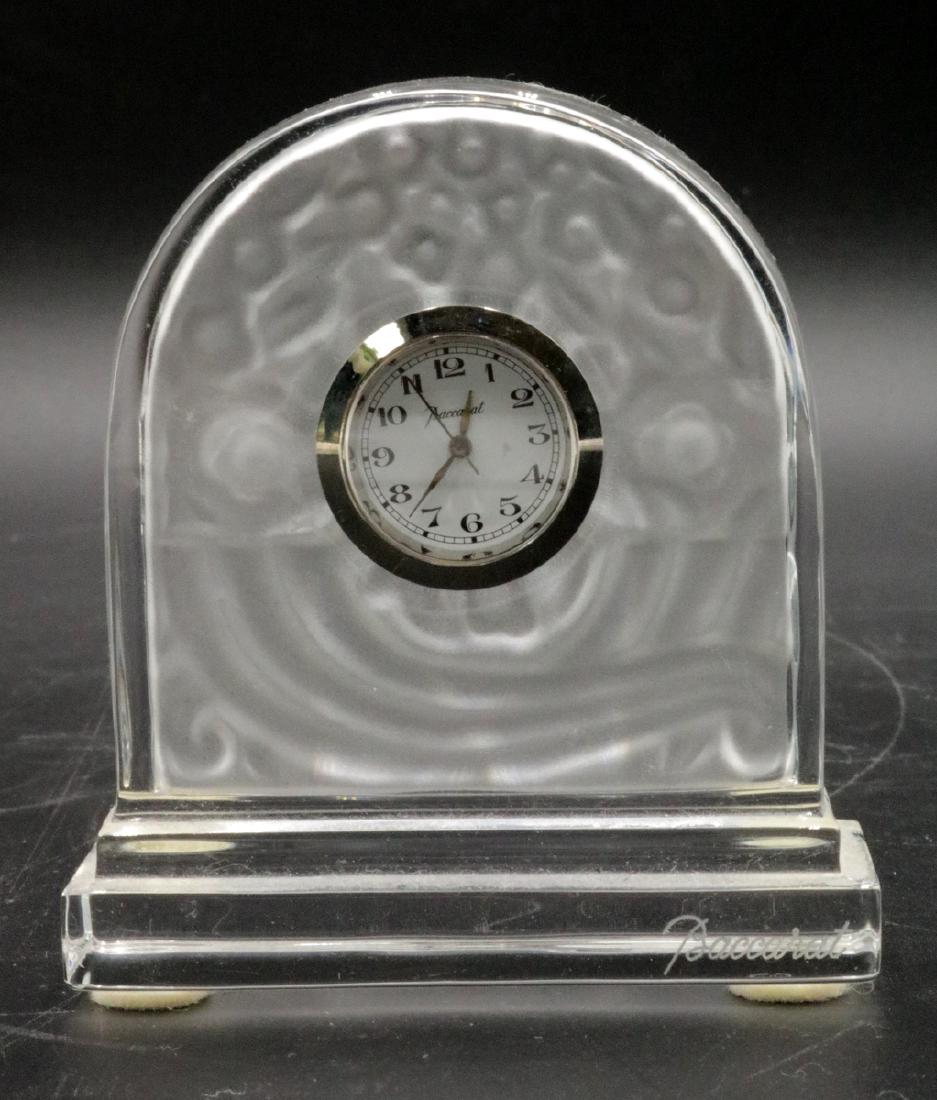 Miniature Baccarat Crystal Desk Clock (1 of 4)