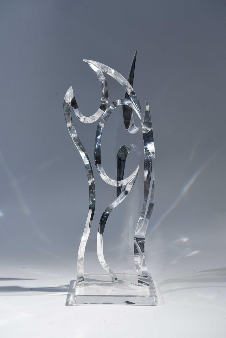 Large Van Teal Lucite Sculpture (1 of 7)