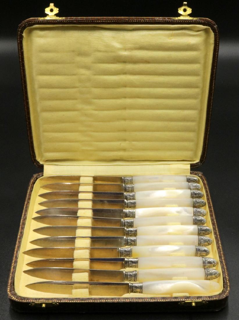 12 Pc. European Sterling & MOP Knives (1 of 3)