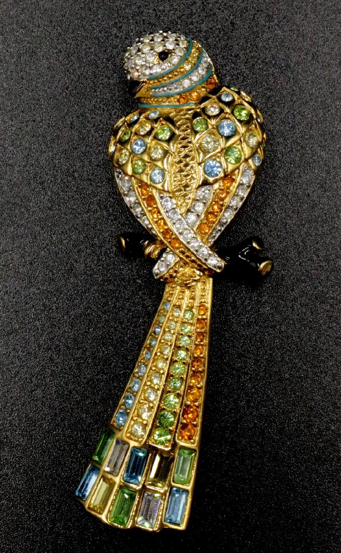 Signed Swarovski Crystal Bird Brooch (1 of 3)