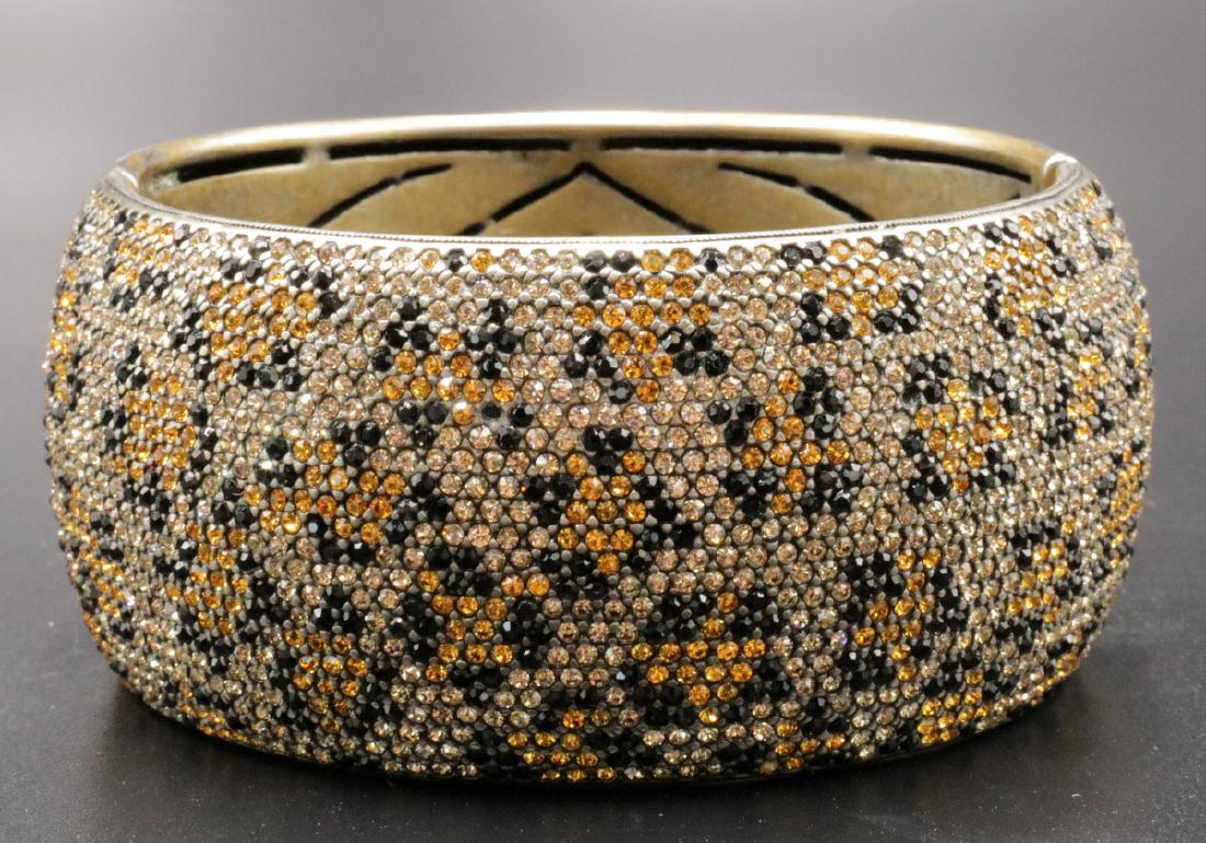 Swarovski Style Wide Bangle Bracelet (1 of 2)