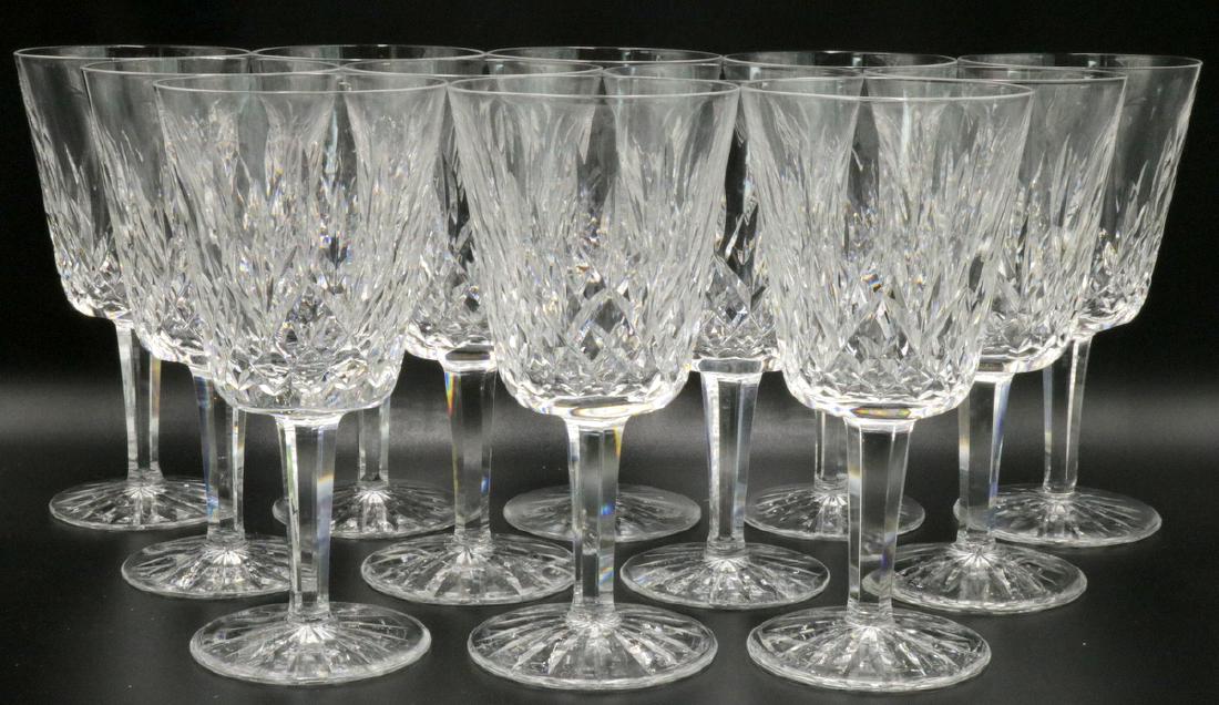 12 Pc. Waterford "Lismore" Crystal Water Goblets (1 of 5)