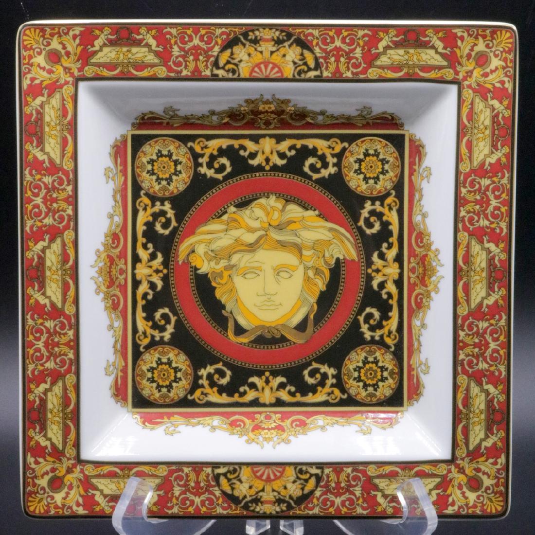 Rosenthal Versace "Medusa" Porcelain Square Dish (1 of 5)
