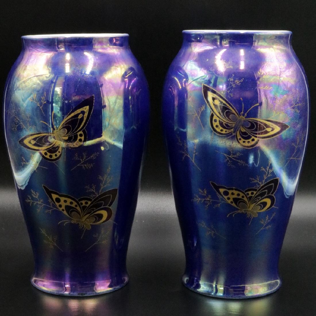 Pair of Devon Lustrine Fieldings Butterfly Porcelain (1 of 3)