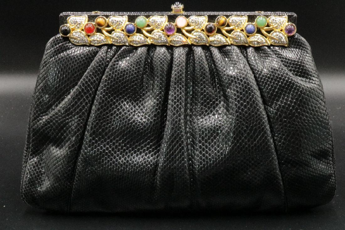 Judith Leiber Multi-Semi Precious Stone Karung Purse (1 of 6)