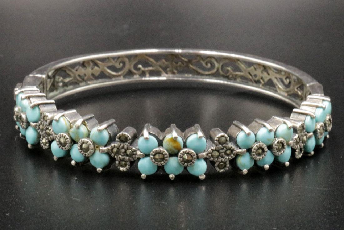 Sterling & Turquoise Bangle (1 of 2)
