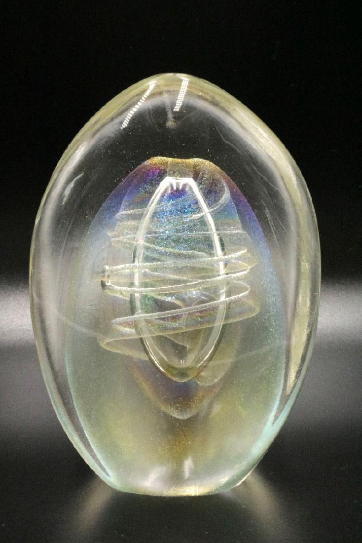 Signed Eickholt Art Glass Paperweight (1 of 3)