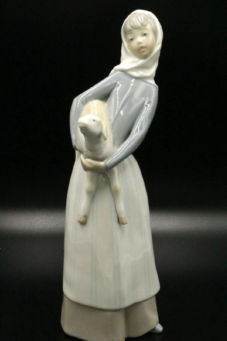 Lladro "Girl with Lamb" 4584 Porcelain Group