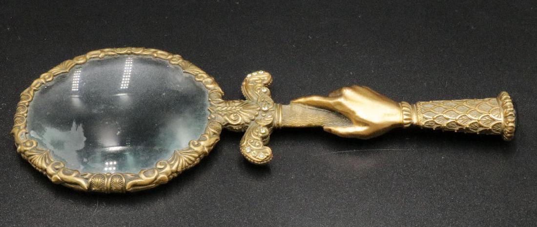 Figural Bronze Magnifying Glass (1 of 2)