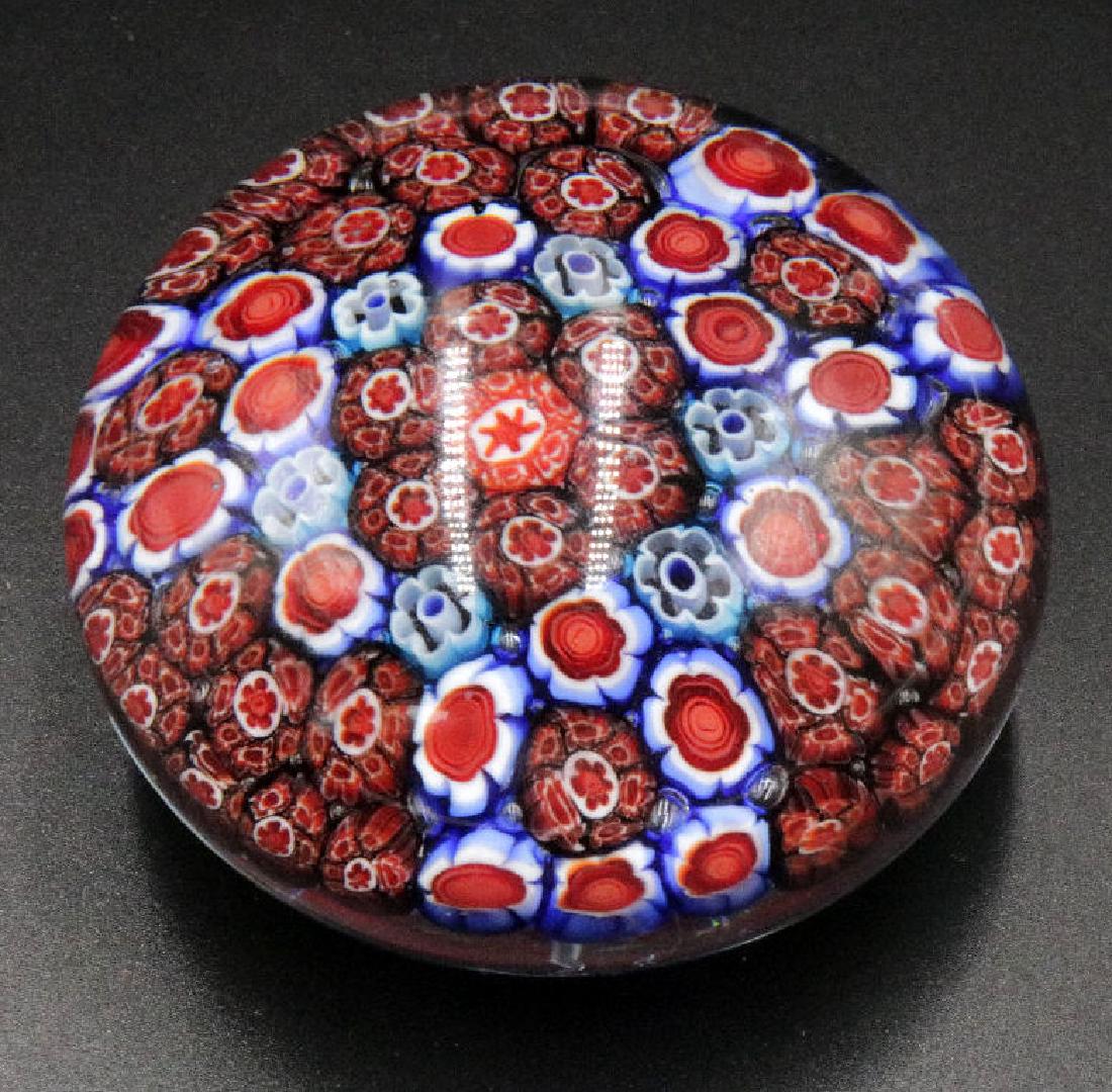 Italian Millefiori Glass Paperweight